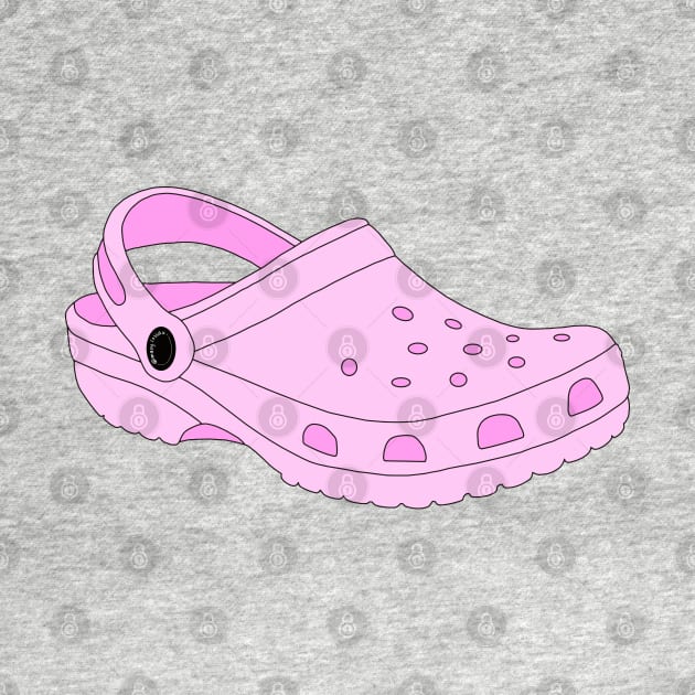 Pink Crocs Shoe by Gold Star Creative